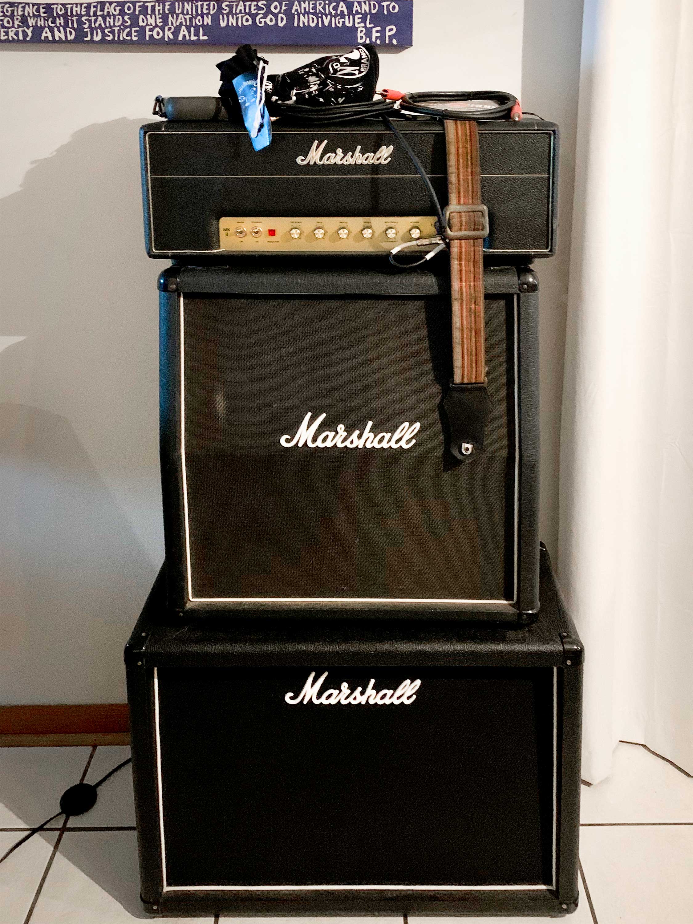 Marshall JTM 45 Marshall 80s 4x10 Cab, Marshall 2x12 Cab equpped with Celestion H 30 Greenbacks - Trevor Tanner